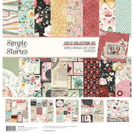 Simple Vintage Love Story - Simple Stories Collection Kit 12"X12"