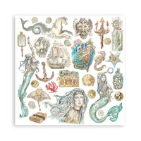 Songs Of The Sea - Stamperia Double-Sided Paper Pad 8"X8" 10/Pkg