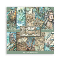 Songs Of The Sea - Stamperia Double-Sided Paper Pad 8"X8" 10/Pkg