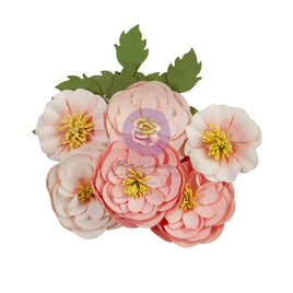 Find Me Always, French Blue - Prima Marketing Paper Flowers 9/Pkg