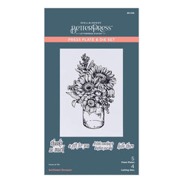Sunflower Bouquet Press - Spellbinders BetterPress Plate & Die Set