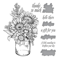Sunflower Bouquet Press - Spellbinders BetterPress Plate & Die Set