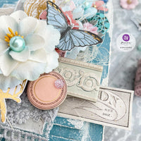 W/Foil Details - French Blue Cardstock Ephemera 42/Pkg