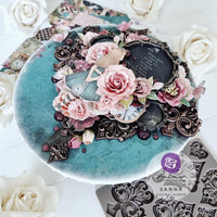 Midnight Beauty, Lost In Wonderland - Prima Marketing Paper Flowers 9/Pkg