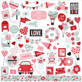Elements - Love Notes Cardstock Stickers 12"X12"