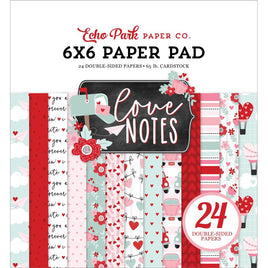 Love Notes - Echo Park Double-Sided Paper Pad 6"X6" 24/Pkg