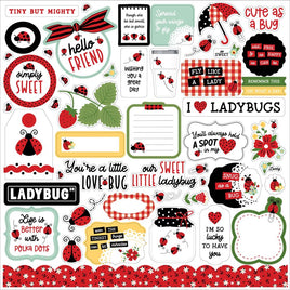 Elements - Little Ladybug Cardstock Stickers 12"X12"