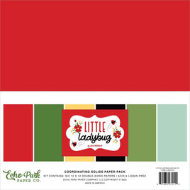 Little Ladybug, 6 Colors - Echo Park Double-Sided Solid Cardstock 12"X12" 6/Pkg