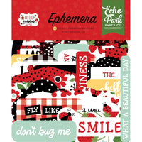 Icons, Little Ladybug - Echo Park Cardstock Ephemera 34/Pkg