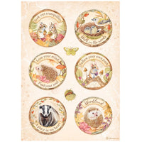 Woodland - Stamperia Assorted Rice Paper A4 6/Sheets