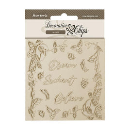 Woodland - Stamperia Decorative Chips 5.5"X5.5"