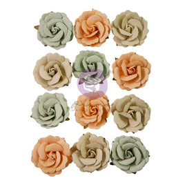 Floral Adventure, In The Moment - Prima Marketing Paper Flowers 12/Pkg