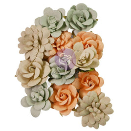 Airy Bliss, In The Moment - Prima Marketing Paper Flowers 12/Pkg