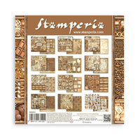 Coffee And Chocolate, 10 Designs/1 Each - Stamperia Maxi Backgrounds Double-Sided Paper Pad 12"X12"