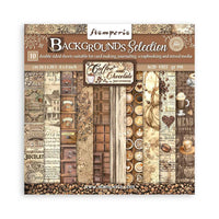 Coffee And Chocolate, 10 Designs/1 Each - Stamperia Backgrounds Double-Sided Paper Pad 8"X8" 10/Pkg