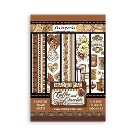 Coffee And Chocolate - Stamperia A5 Washi Pad 8/Pkg