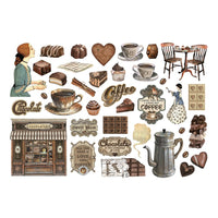 Coffee And Chocolate - Stamperia Cardstock Ephemera Adhesive Paper Cut Outs