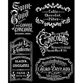 Coffee And Chocolate Plates - Stamperia Stencil 7.87"X9.84"