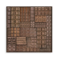 Coffee And Chocolate  -Stamperia Polyester Fabric 12"X12" 4/Pkg