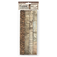 Coffee And Chocolate  -Stamperia Polyester Fabric 12"X12" 4/Pkg