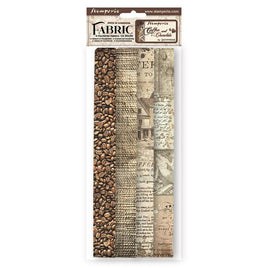 Coffee And Chocolate  -Stamperia Polyester Fabric 12"X12" 4/Pkg