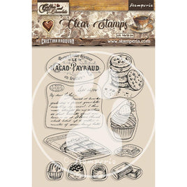 Coffee And Chocolate Coffee Elements - Stamperia Clear Stamps