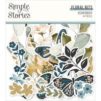 Floral - Remember Bits & Pieces Die-Cuts 44/Pkg