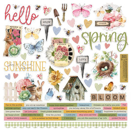 Simple Vintage Spring Garden Cardstock Stickers 12"X12"