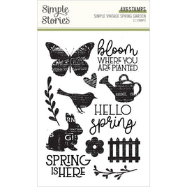 Simple Vintage Spring Garden Photopolymer Clear Stamps