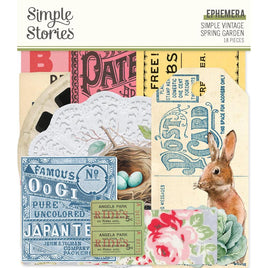 Simple Vintage Spring Garden Ephemera 18/Pkg