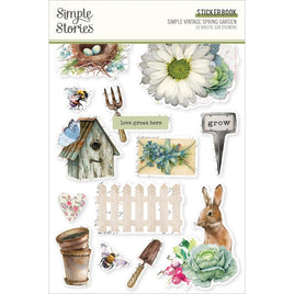 Simple Vintage Spring Garden - Simple Stories Sticker Book 12/Sheets