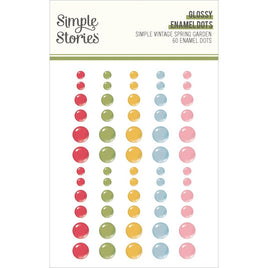 Simple Vintage Spring Garden Glossy Enamel Dot Embellishment
