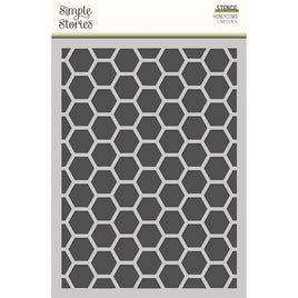 Honeycomb - Simple Vintage Spring Garden Stencil 6"X8"