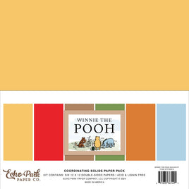 Winnie The Pooh, 6 Colors - Echo Park Solids Collection Kit 12"X12"