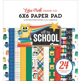 Off To School - Echo Park Double-Sided Paper Pad 6"X6" 24/Pkg