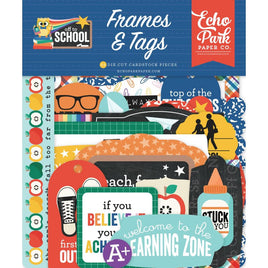 Frames & Tags, Off To School - Echo Park Cardstock Ephemera 33/Pkg