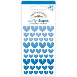 Blue Jean Heart - Doodlebug Puffy Stickers