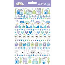 Snow Much Fun Icons - Doodlebug Puffy Stickers