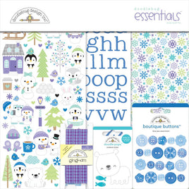 Snow Much Fun - Doodlebug Essentials Page Kit 12"X12"