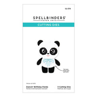 Dancin' Birthday Panda - Spellbinders Etched Dies From The Monster Birthday Collection
