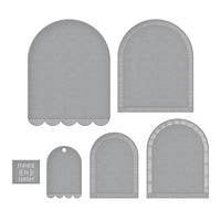 Make A Wish Arch Labels - Spellbinders Etched Dies From The Monster Birthday Collection