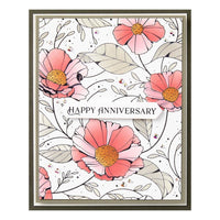Cosmos Backdrop - Spellbinders BetterPress Press Plate From The Pressed Posies