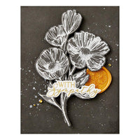 Flower Stems - Spellbinders BetterPress Press Plate From The Pressed Posies