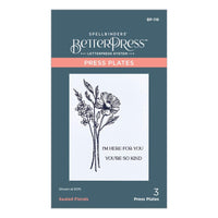 Sealed Florals -Spellbinders BetterPress Press Plate From The Pressed Posies