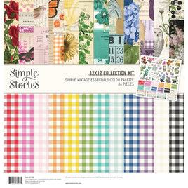 Simple Vintage Essentials Color Palette - Simple Stories Collection Kit 12"X12"