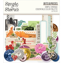 Simple Vintage Essentials Color Palette - Simple Stories Bits & Pieces Die-Cuts 60/Pkg