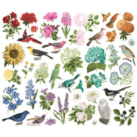 Floral & Birds, Color Palette - Simple Vintage Essentials Bits & Pieces Die-Cuts 45/Pkg