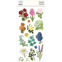 Butterfly & Floral - Simple Vintage Essentials Color Palette Foam Stickers 39/Pkg