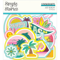 Sticker - Just Beachy Bits & Pieces Die-Cuts 39/Pkg