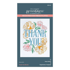 Thank You Blooms Registration - Spellbinders BetterPress Press Plates